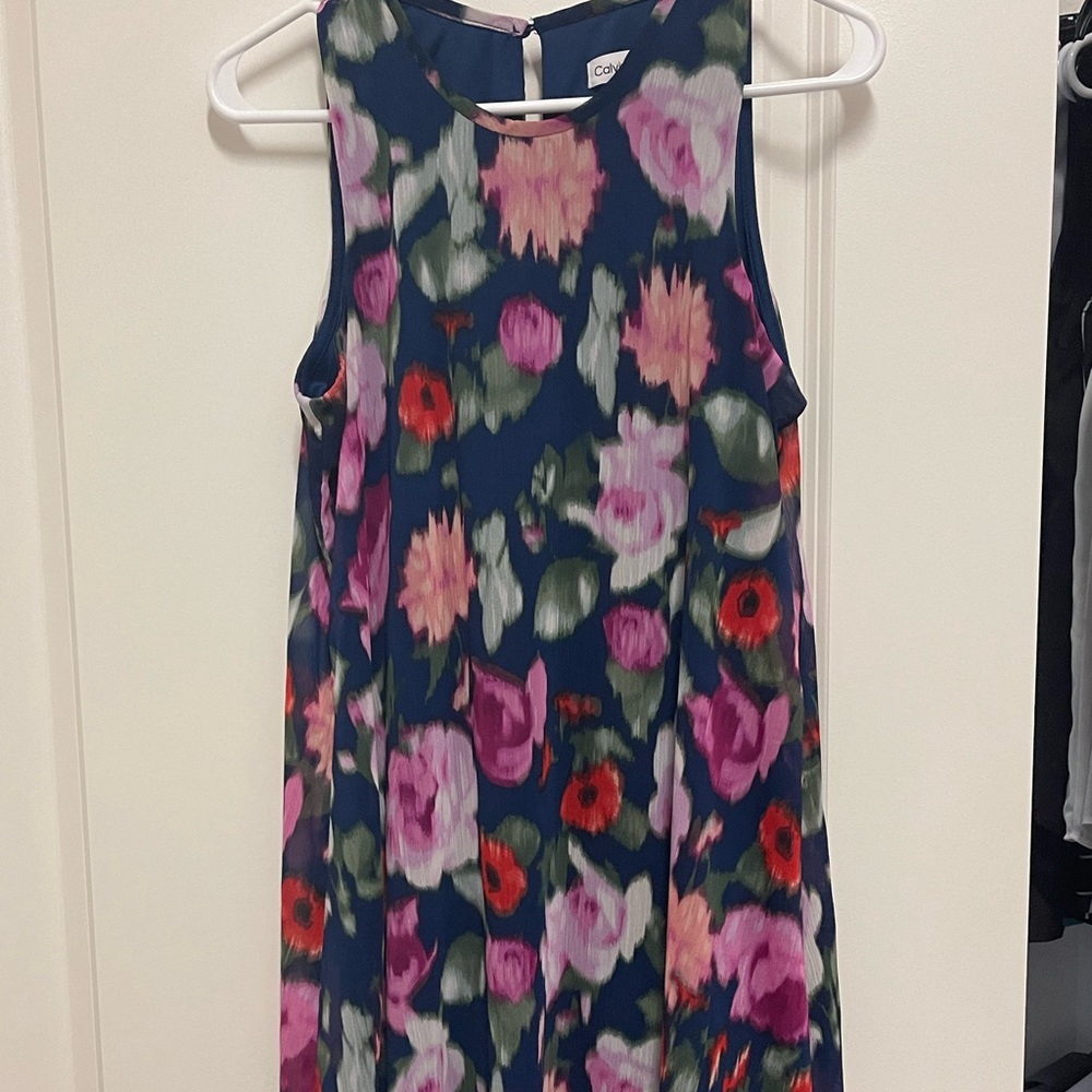 Calvin Klein women’s chiffon floral print dress